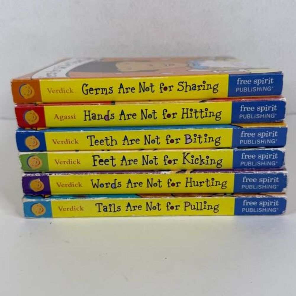 Set of 6 Books Free Spirit Best Behavior Germs Words Teeth Feet Tails Hands